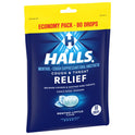 HALLS Relief Mentho-Lyptus Cough Drops, Economy Pack, 80 Drops