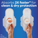 Always Ultra Thin Pads with Wings, Size 2, Long Super Absorbency, 20 CT