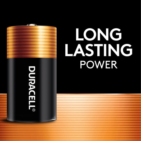 Duracell Coppertop C Battery, Long Lasting C Batteries, 4 Pack