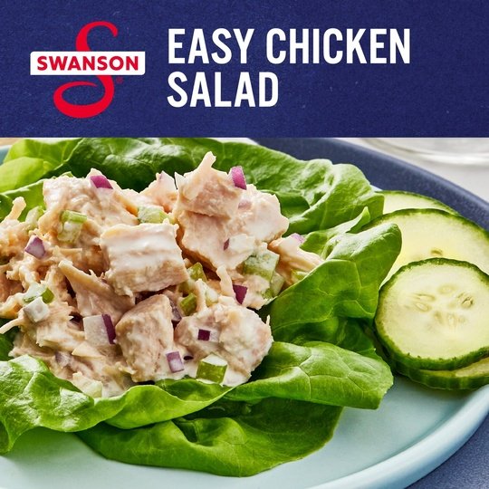 Swanson White and Dark Premium Chunk Canned Chicken Breast in Water, Fully Cooked Chicken, 9.75 oz Can