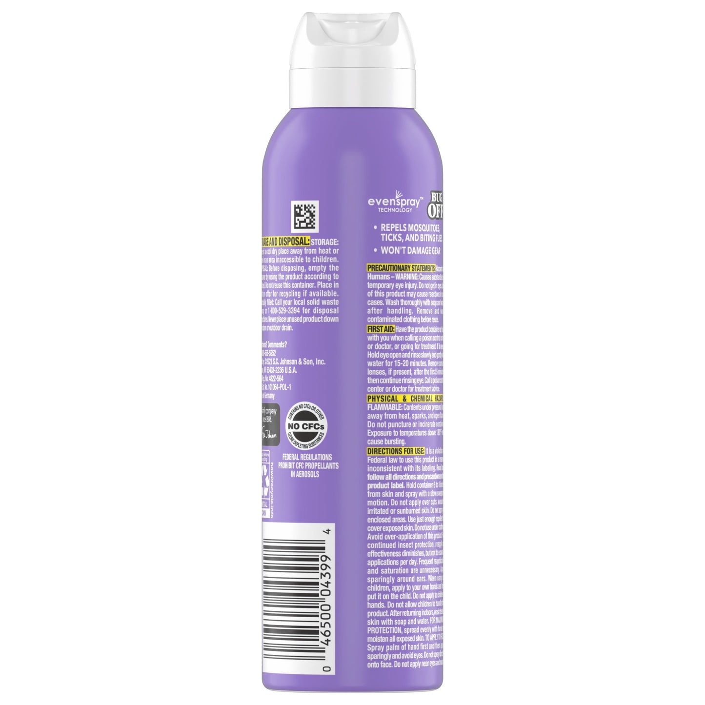 OFF! Clean Feel Picaridin Insect Repellent Aerosol, OFF!® Bug Spray, 5 fl oz (142 g)