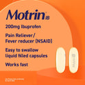 Motrin IB Liquid Gels, Ibuprofen 200 mg, Pain & Fever Relief, 80 Ct