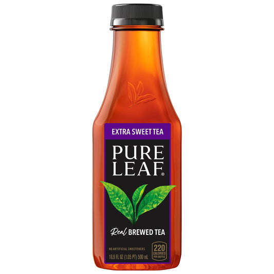 Pure Leaf Extra Sweet Real Brewed Iced Tea, 16.9 fl oz, 6 Pack Bottles