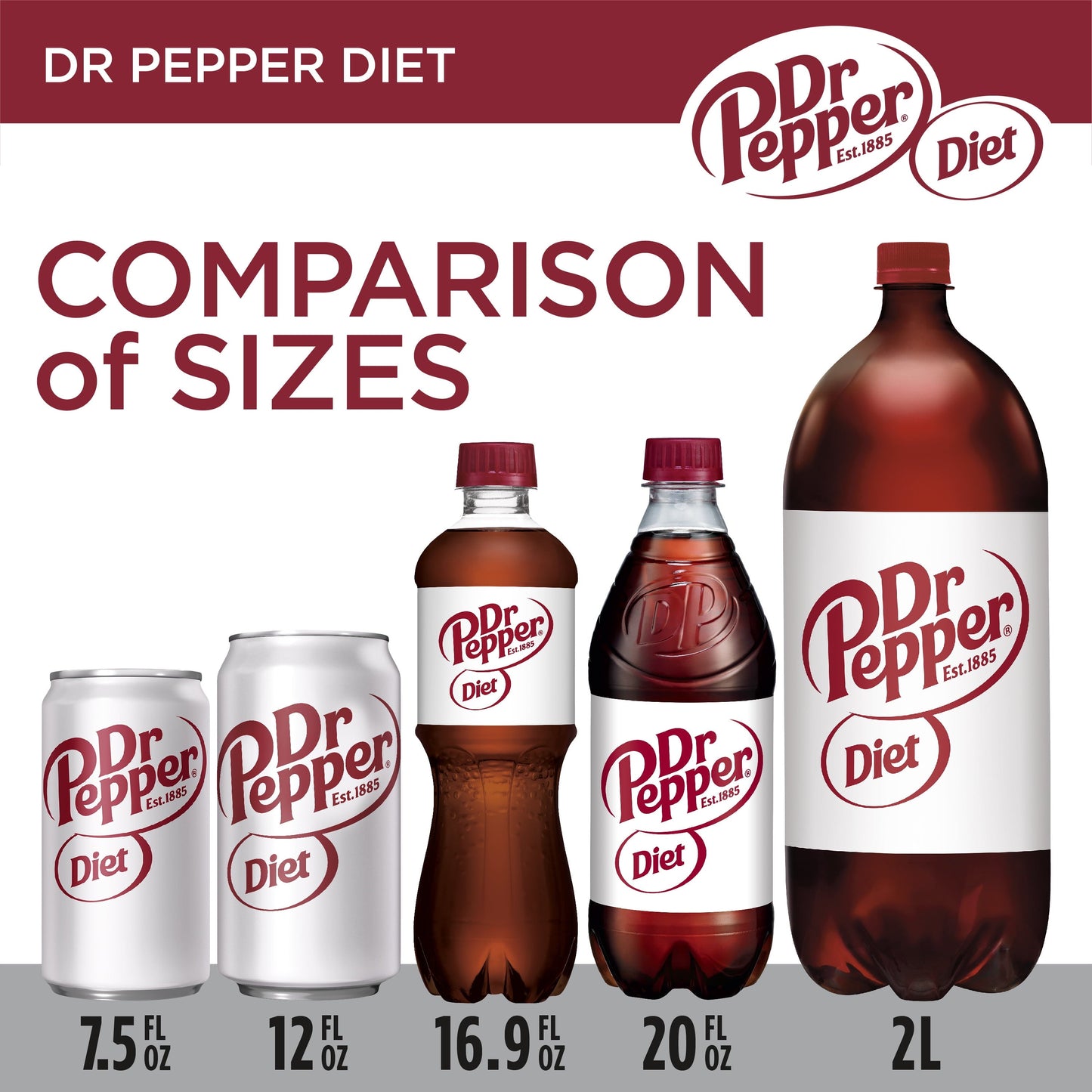 Diet Dr Pepper Soda, 12 fl oz cans, 12 pack