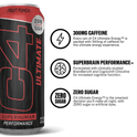 C4 Ultimate + Fruit Punch + Energy Drink + Pump + Performance + 16 oz, Single Can