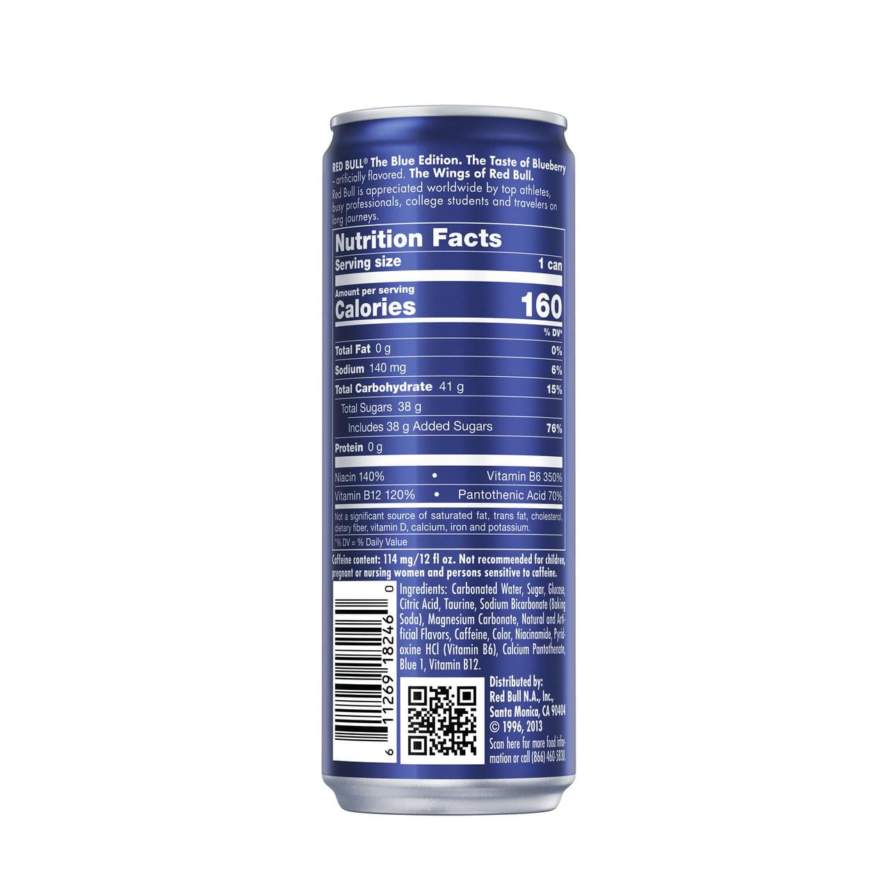 Red Bull Blue Edition Blueberry Energy Drink, 12 fl oz, Pack of 4 Cans