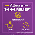 Allegra Adult 24 Hour Non-Drowsy Antihistamine Allergy Relief Medicine 180mg Tablets 15ct