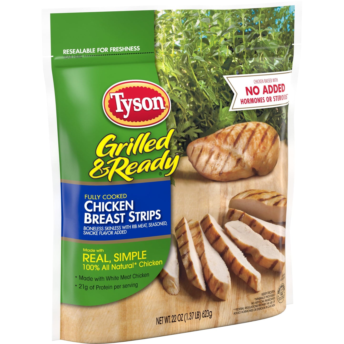 Tyson Grilled & Ready Chicken Breast Strips, 1.37 lb Bag (Frozen)