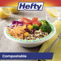 Hefty Compostable Printed Paper Bowls, 12 Ounce Capacity, 20 Count