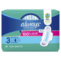 Always Ultra Thin Pads with Wings, Size 3, Extra Long Super Absorbency, 17 CT