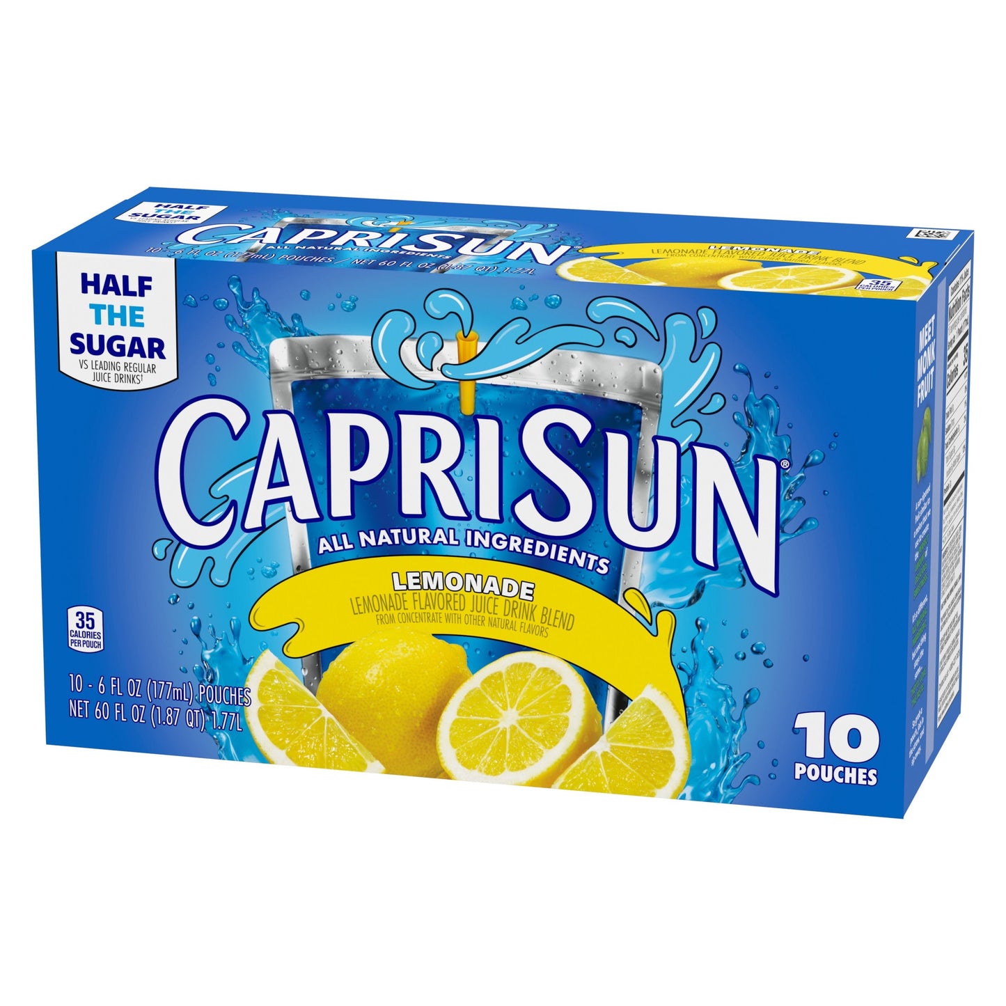 Capri Sun Lemonade Juice Box Pouches, 10 ct Box, 6 fl oz Pouches