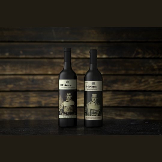 19 Crimes Cabernet Sauvignon Red Wine, Australia, 750ml Glass Bottle, 14% ABV, 5-150ml Servings
