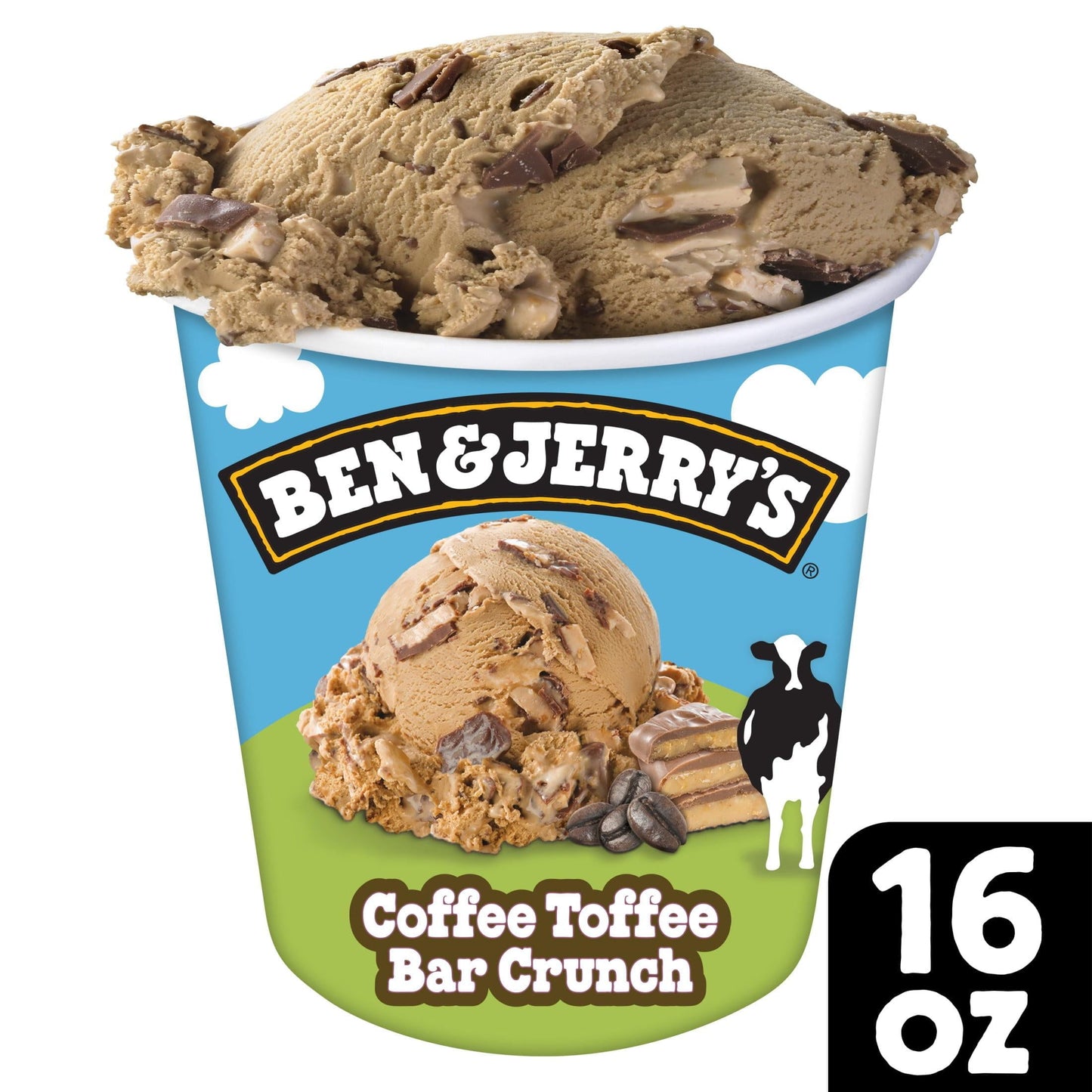 Ben & Jerry's Coffee Toffee Bar Crunch Ice Cream, 16 oz