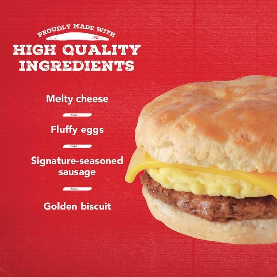 Jimmy Dean Sausage Egg & Cheese Biscuit Sandwich, 36 oz, 8 Count (Frozen)