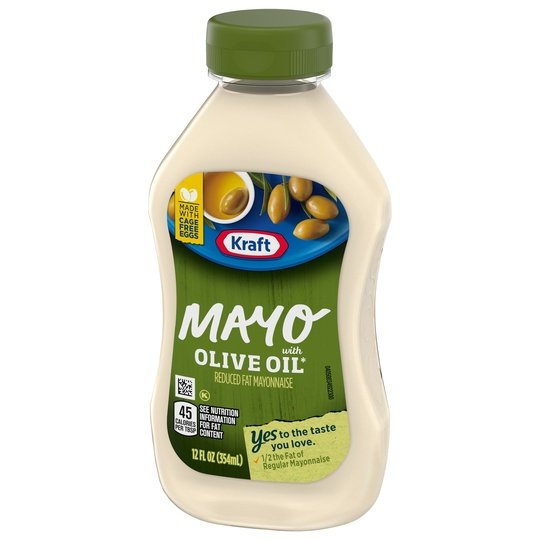 Kraft Mayo with Olive Oil Reduced Fat Mayonnaise Squeeze Bottle, 12 fl oz