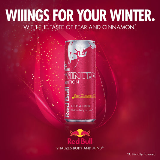 Red Bull Winter Edition Pear Cinnamon Energy Drink, 8.4 fl oz Can
