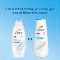 Dove Gentle Exfoliating Long Lasting Body Wash Twin Pack, Sea Minerals, 20 fl oz