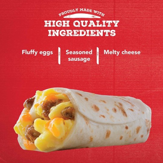 Jimmy Dean Sausage Breakfast Burritos, 4 Count (Frozen)