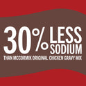 McCormick Gravy Mix - Chicken 30% Less Sodium, 0.87 oz Gravies