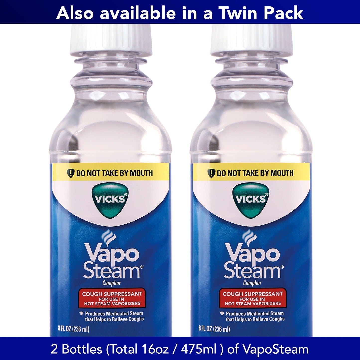 Vicks Vapo Steam Cough Suppressant, Liquid for Use in Vicks Hot Vaporizers, 8 fl oz, VIN008V1