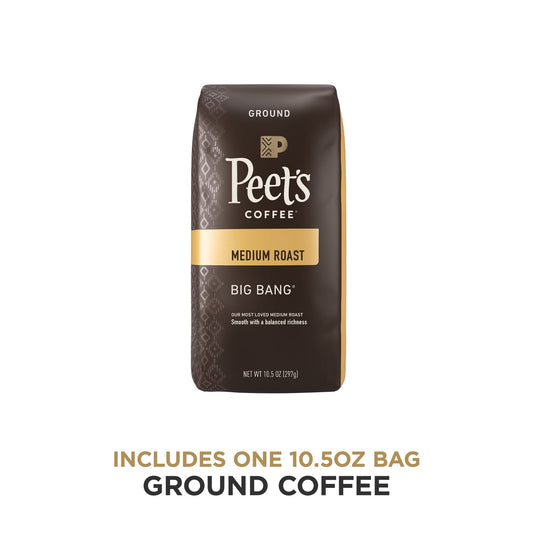 Peet's Coffee Big Bang Ground Coffee, Premium Medium Roast, 100% Arabica, 10.5 oz