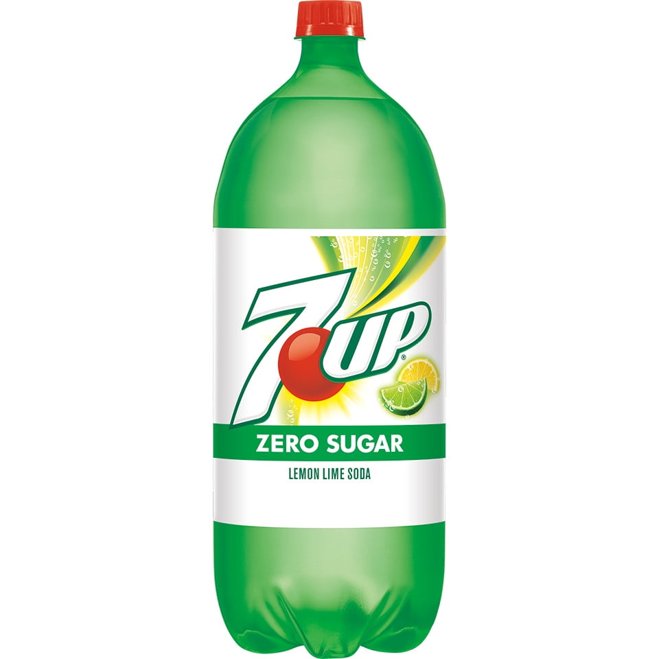 7UP Zero Sugar Lemon Lime Soda, 2 L bottle