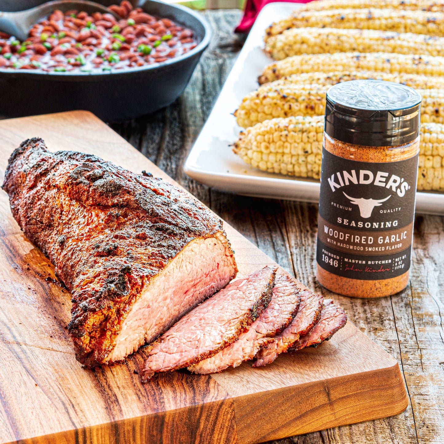 Kinder's Woodfired Garlic Seasoning with Hardwood Smoked Flavors, 6 oz.