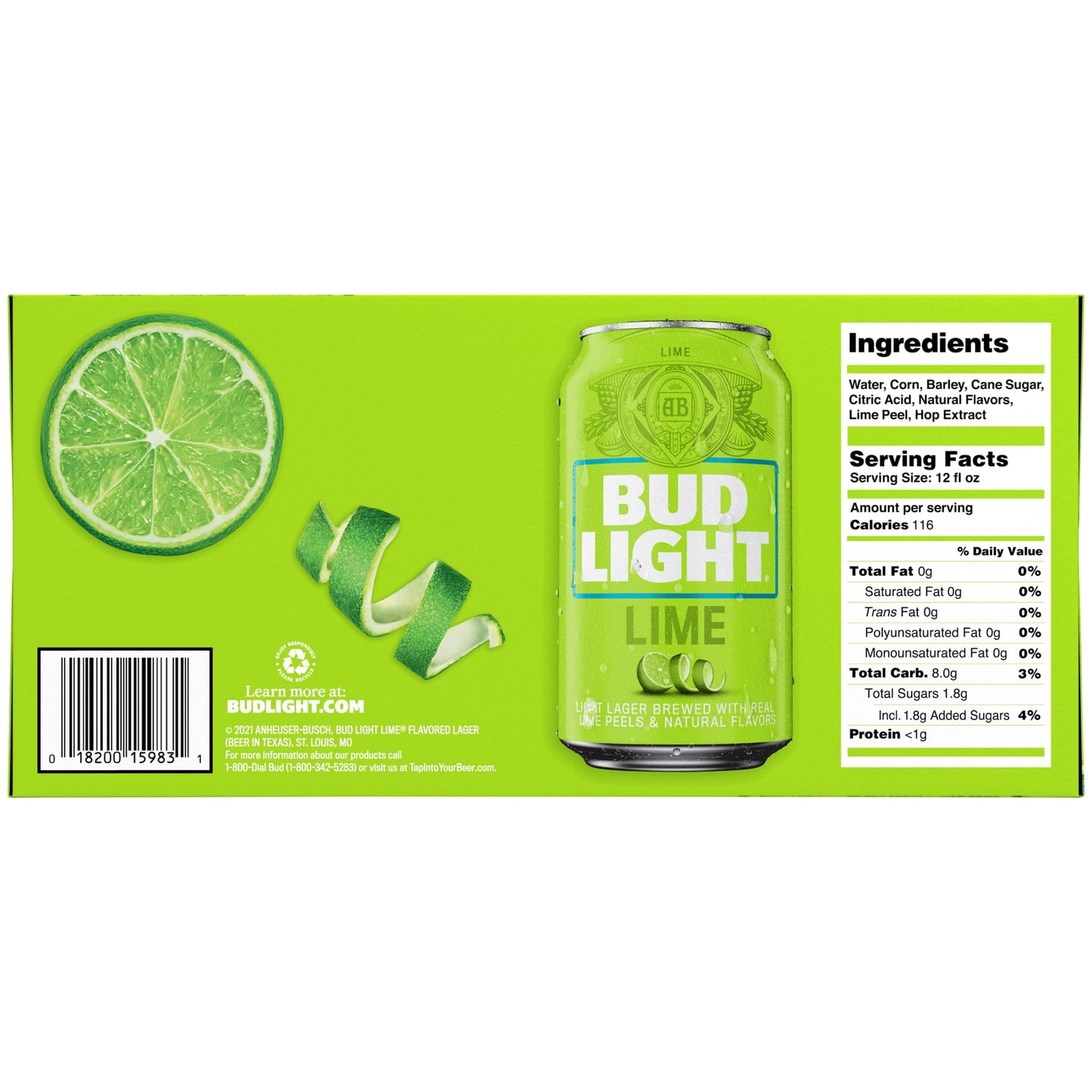 Bud Light Lime Beer, 12 Pack 12 fl. oz. Cans, 4.2% ABV, Domestic