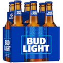 Bud Light Beer, 6 Pack Lager Beer, 12 fl oz Glass Bottles, 4.2% ABV, Domestic Beer