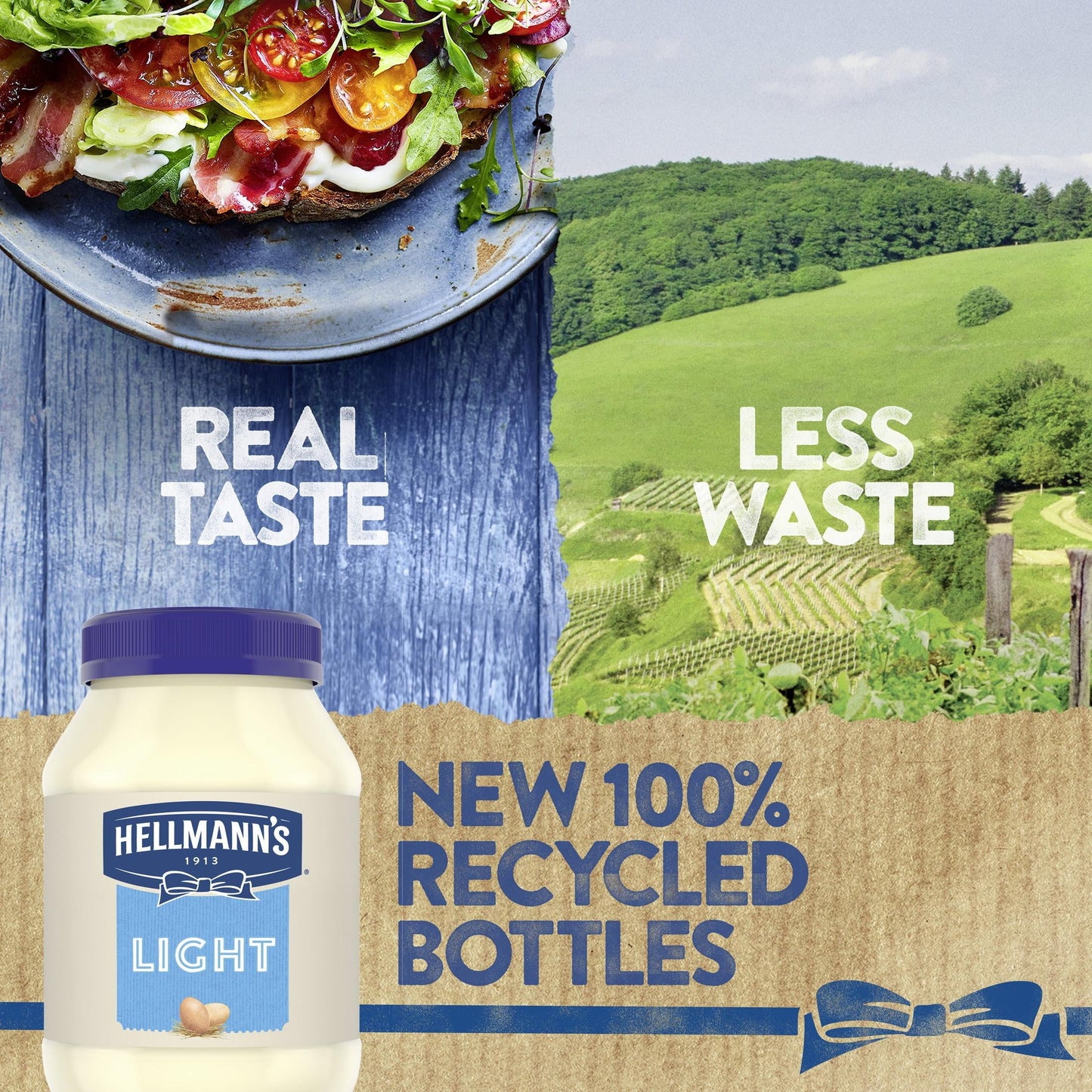 Hellmann's Made with Cage Free Eggs Light Mayonnaise, 30 fl oz Jar