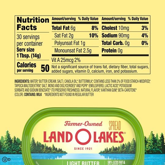 Land O Lakes® Light Butter with Canola Oil, 15 oz Tub