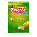 Children's Zyrtec 24 Hr Allergy Relief Dissolve Tablets, Citrus, 24Ct