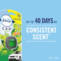 Febreze AUTO Air Freshener Vent Clip Platinum Ice Scent, .07 oz. Car Vent Clip, Pack of 2
