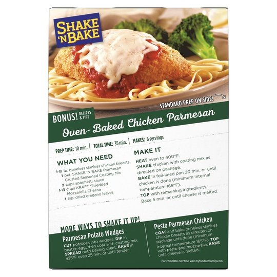 Shake 'N Bake Parmesan Crusted Seasoned Coating Mix, 4.75 oz Box, 2 ct Packets