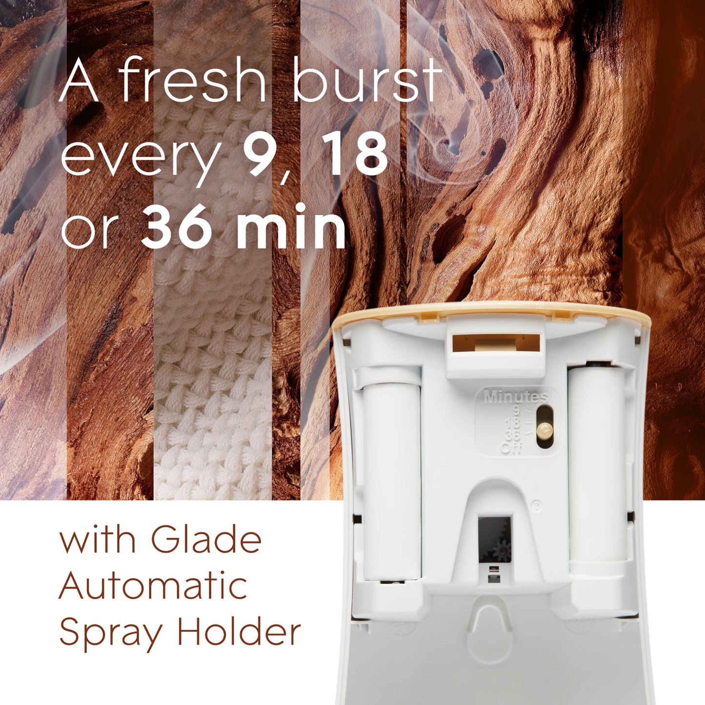 Glade Automatic Spray Refill 1 ct, Cashmere Woods, 6.2 oz. Total, Air Freshener Infused with Essential Oils