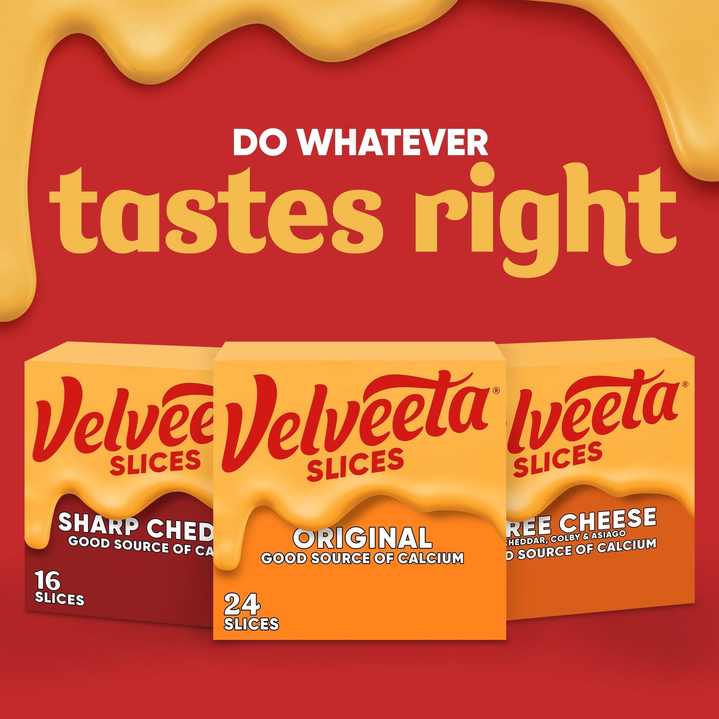 Velveeta Slices Original Cheese, 24 Ct Pk