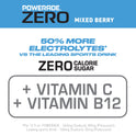 POWERADE Electrolyte Enhanced Zero Sugar Mixed Berry Sport Drink, 20 fl oz, 8 Count Bottles