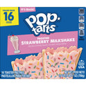 Pop-Tarts Frosted Strawberry Milkshake Instant Breakfast Toaster Pastries, Shelf-Stable, Ready-to-Eat, 27 oz, 16 Count Box