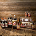 A&W Zero Sugar Root Beer Soda, 12 fl oz cans, 12 pack