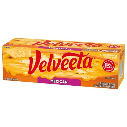 Velveeta Mexican Melting Cheese Dip & Sauce with Jalapeno Peppers, 32 oz Block