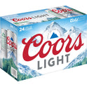 Coors Light Lager Beer, 24 Pack, 12 fl oz Cans, 4.2% ABV