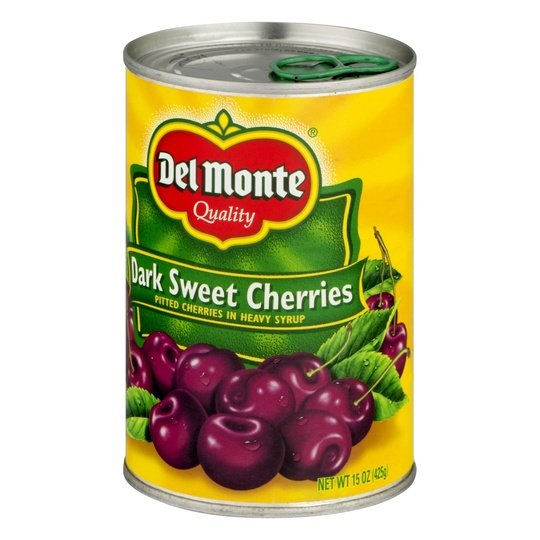 Del Monte Canned Dark Sweet Pitted Cherries, Heavy Syrup, 15 oz Can