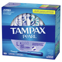 Tampax Pearl Tampons with LeakGuard Braid, Light Absorbency, 50 Ct