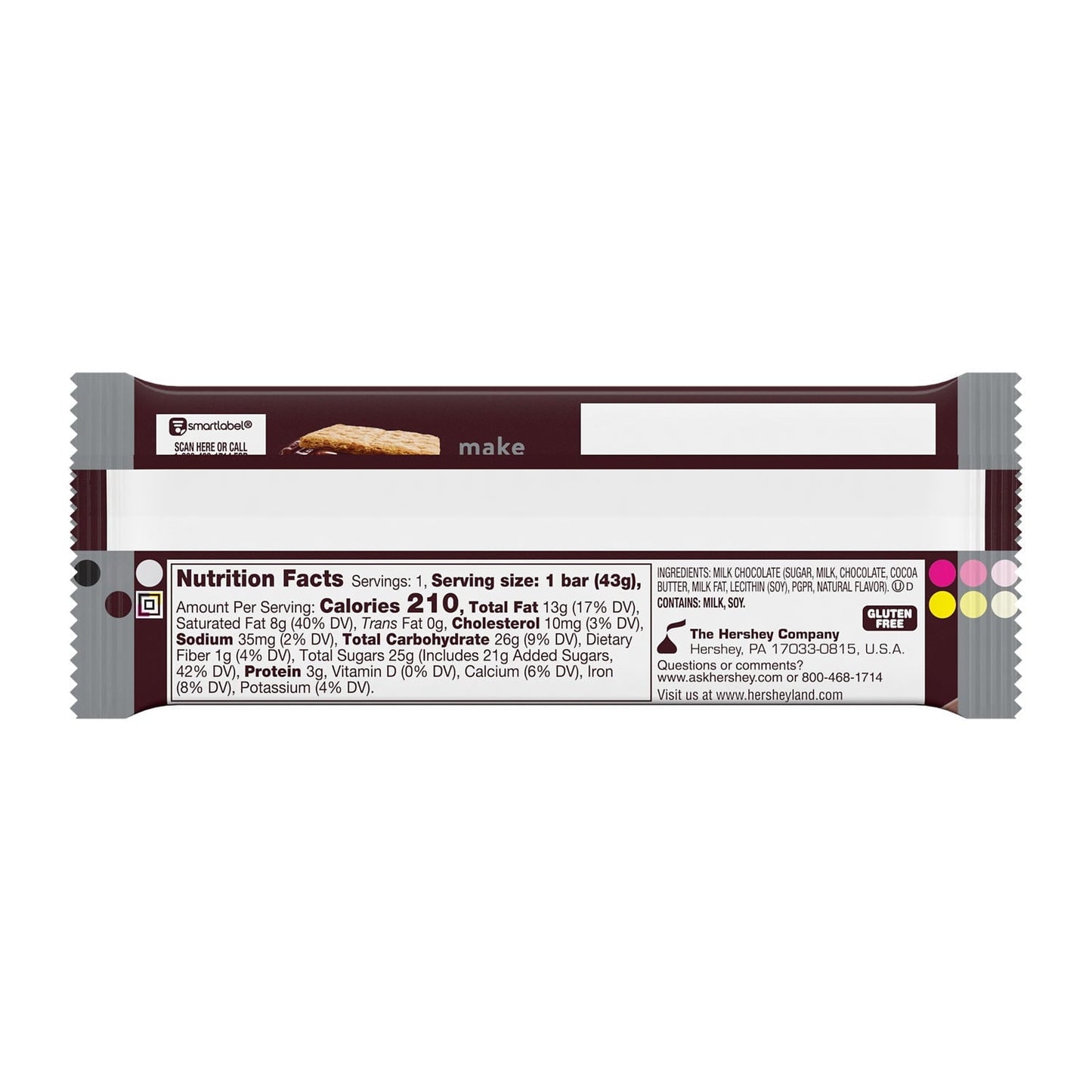 Hershey's Milk Chocolate Full Size Candy, Bar 1.55 oz