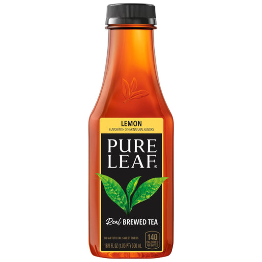 Pure Leaf Lemon Real Brewed Tea, 16.9 fl oz, 6 count
