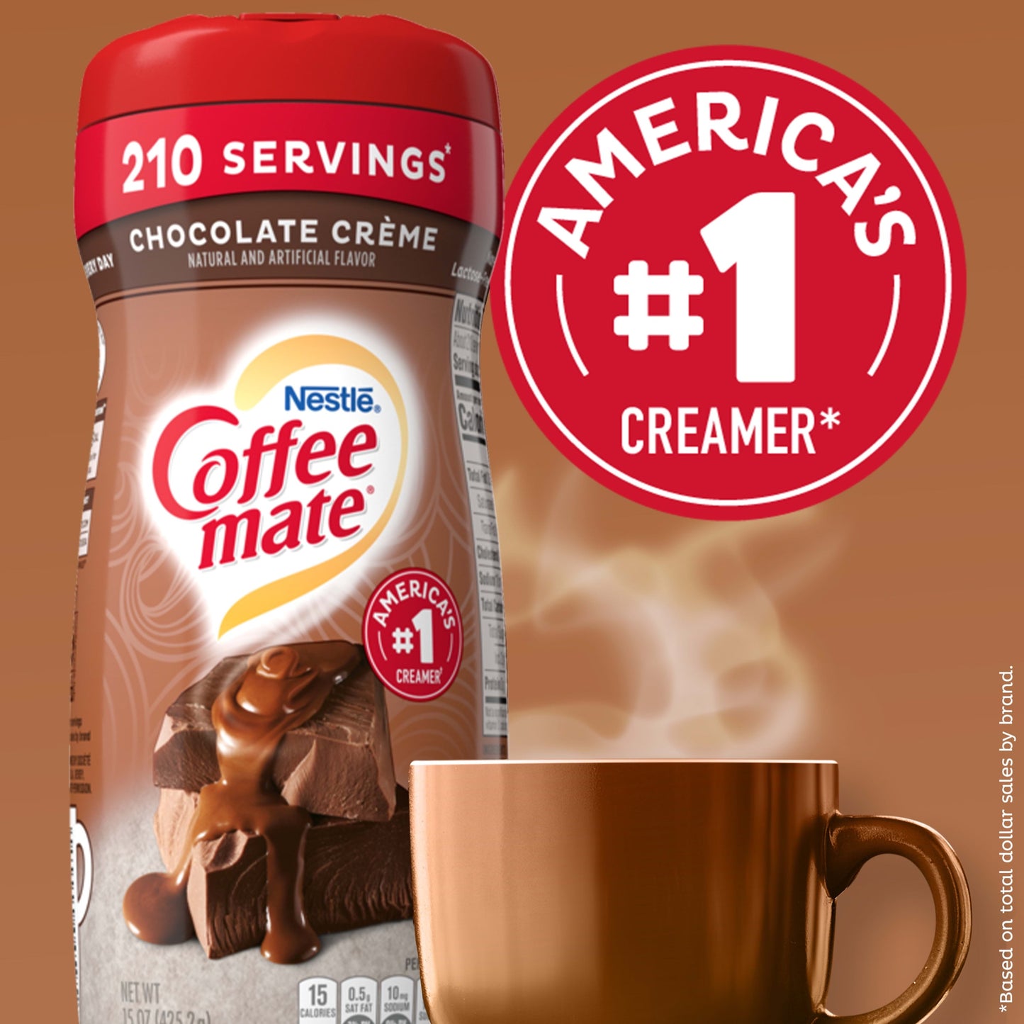 Nestle Coffee mate Chocolate Creme Powder Coffee Creamer, 15 oz