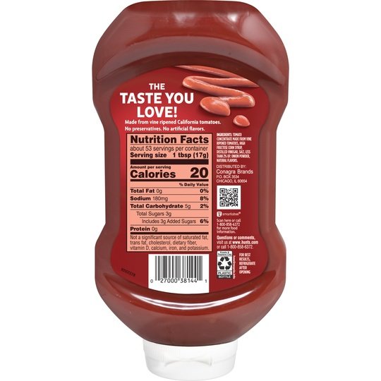 Hunt's Classic Tomato Ketchup, 100% Natural Tomatoes, 32 oz