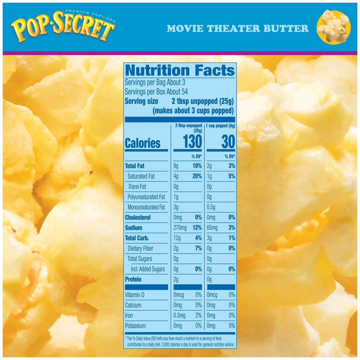 Pop Secret Microwave Popcorn, Movie Theater Butter Flavor, 3 oz Sharing Bags, 18 Ct