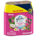 Glade Automatic Spray Refill 2 CT, Exotic Tropical Blossoms, 12.4 OZ. Total, Air Freshener Infused with Essential Oils