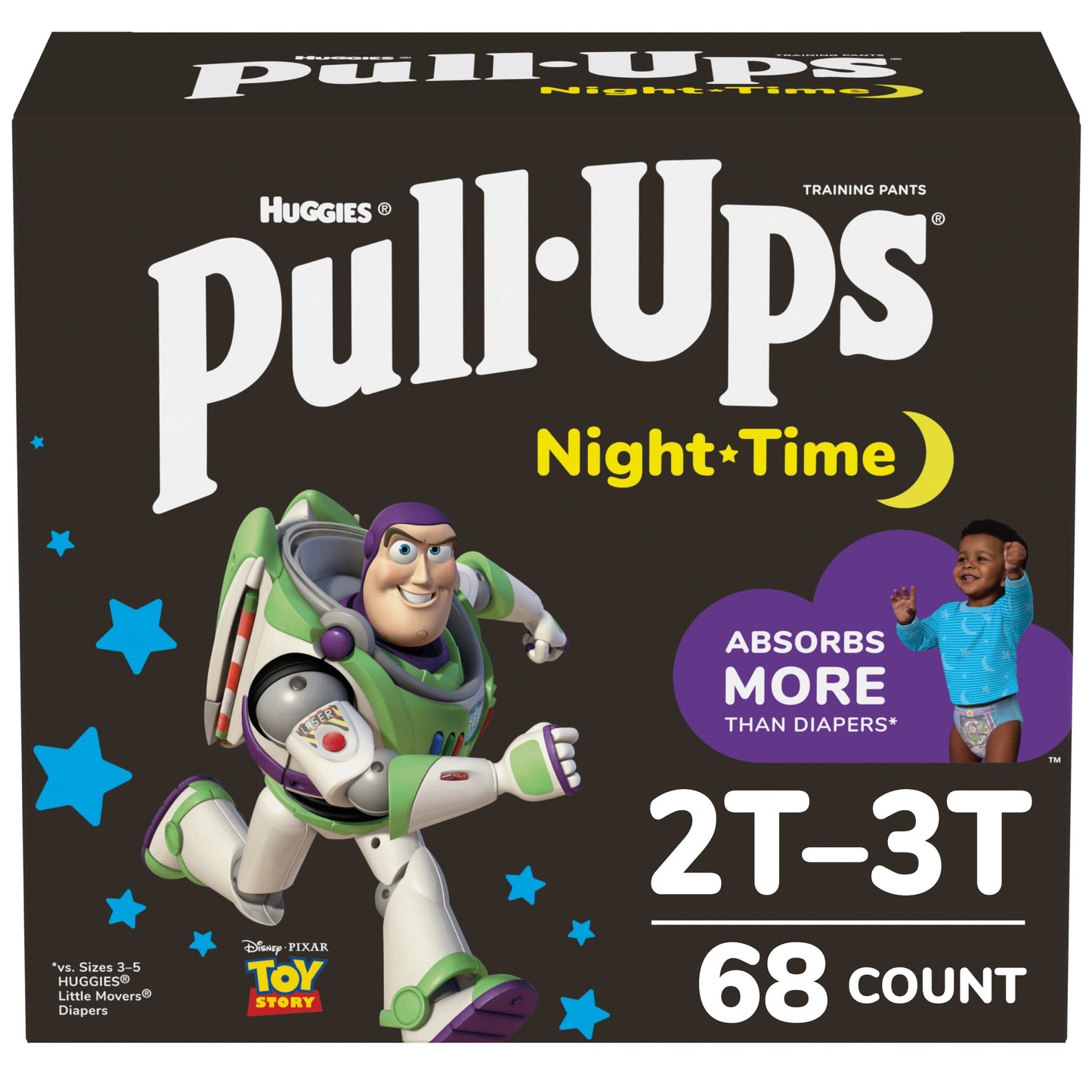 Pull-Ups Boys' Night-Time Training Pants, 2T-3T, 68 Ct